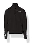 KARL LAGERFELD Damen Lounge Logo Tape Zip Up Sweatshirt, Schwarz, S EU
