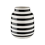 Butlers Malika - Vase gestreift Ø13,5cm - Blumenvase in Schwarz-Weiß - Dekoration für das W