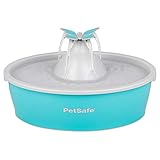 PetSafe Drinkwell Butterfly Trinkbrunnen für Katzen und kleine Hunde, BPA-freier Kunststoff, 1,5 Liter Wasserkap