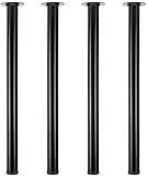 WINSOON 76,2 cm verstellbare Metall-Tischbeine, strapazierfähig, für Büromöbel, Küche, Abendessen, Schreibtisch, 4 Stück, schw