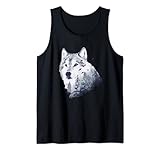 Lone Grey Wolf Winter Forest Wolves Vintage Forest Wolf Tank Top