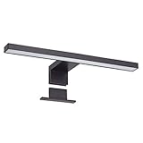 LED Spiegelleuchte Java 5W IP44 schwarz | Schranklampe 3000K warmweiß Aufbauleuchte 320Lm 30cm Spiegellamp