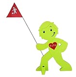 StreetBuddy - Warnfigur, Warnaufsteller, Warnschild für Kindersicherheit (Grün)
