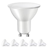 Gu10 LED Warmweiss 3000K, LED Lampe Gu10 Energie Sparen, 5W 400LM Spot Glühbirne Strahler Lampe, Nicht Dimmbar, 25000 Stunden Lebensdauer, CRI80, 120° Strahlwinkel, 6 Stück