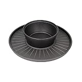 GYZCZX Grill Grilltopf, Grillpfanne, Gusseisensuppe Heißtopf, Grillpfanne, Dual-Zweck Gusseisenp