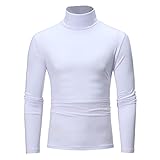 BDDM Herren Rollkragenpullover Sportrollkragenpullover Herren Baselayer mit Rollkragen, Pullover, Baumwolle Rolli Unterhemd Thermounterwäsche Ski Snowboard Langarmshirts T-Shirts Unterzieh R