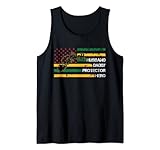 Ehemann Papa Protector Hero Weihnachten amerikanische Flagge Weihnachtsmann Tank Top