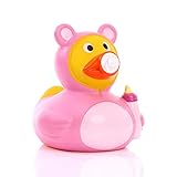 Schnabels Quitsche-Ente Baby (rosa) - Geschenk für Geburtstag Kinder Baby Freund-in Mädchen Junge - Spielzeug Bade-Ente Badewanne Dek