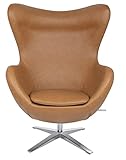 Designer Inspiration Ei Sessel Kunstleder - viele Farben (Braun)