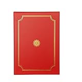 Ehrenurkunde A4 Urkundenhülle 3 Stück Zertifikat Halter PU Leder Schutzhülle Hardcover Diplom Abdeckung Stoffdruck Ernennungsurkunde 4 Ecken mit Muster Abschlussfeier Aw