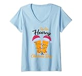 Damen Schluck Schluck Hurra Es ist Weihnachten Bier & Weihnachten T-Shirt mit V