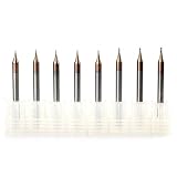 Shenyitool 1pc 0.2-0.9mm 2 Flöten Micro Flachschaftfräser 4mm Schaft Hartmetall CNC Fräser TiCN Mini-Fräser Werkzeug (Size : D0.6xD4x50L)