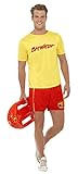 Smiffys, 32868L Herren Baywatch Strand-Kostüm, T-Shirt und Shorts, Größe: L, 32868