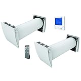 Vlano Aura Duo KWL Dezentrale Wohnraumlüftung mit Wärmerückgewinnung Fernbedienung und Digitale Bedieneinheit (Aura Duo Standard)