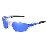 Harilla Stylische Outdoor Sport Polarisierte Sonnenbrille, UV Schutzbrille für Autofahrer - Klar Schw