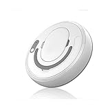 Saugroboter, 2000 Pa starke Saugleistung, 350 ml große Staubbox, superdünner Roboterstaubsauger, mehrere Reinigungsmodi Hartboden bis mittelflorige Teppiche, Weiß (Farbe : Schwarz) Staubsauger Happy