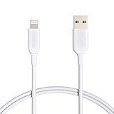 Amazon Basics – Verbindungskabel Lightning auf USB-A, MFi-zertifiziertes Ladekabel für iPhone, weiß, 91,2 cm, 2 Stück