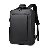 DEWTOP Wanderrucksäcke Anti Diebstahl Oxford Männer Laptop Rucksäcke Schule Mode Reise Männliche Frauen Schultasche USB Laderucksack Trekkingrucksäcke (Color : Black)