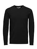 JACK & JONES Herren Longsleeve JJEBasic O-Neck Langarm-Shirt 12059220 Black L
