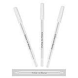 DOMI PRO Essbare Marker für Kekse 3pc weiße Lebensmittel Farbe Stifte, Lebensmittelqualität essbare Stifte mit feinen dicken Spitze, Lebensmittel Stifte für DIY Fondant Kuchen Frosting O