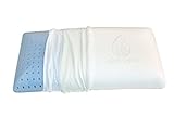Kissen, Schlafkissen, Ebi. - K75.35.14 Gel-Nackenstützkissen Orthopädisches Gelschaum-Kissen mit Aloe-Vera-Kissenbezug Traum-Schlaf Visko-Kopfkissen 75x35x14cm Weiß