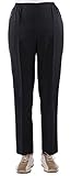 Eitex Damen Seniorenhose Schlupfhose mit Gummizug Kurzgröße ideal für pflegebedürftige Omas einfach anzuziehen und super pflegeleicht (44/46, schwarz)