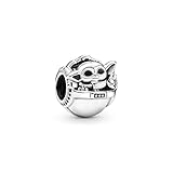 Pandora Star Wars Grogu & Krippe Charm in Sterling-Silber aus der Star Wars x Pandora C