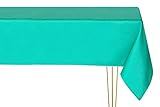 Tischdecke, schmutzabweisend, oval, grün, Aqua, Arcadia, 160 x 320 cm, handgefertigt, 100 % Polyester, elegante und praktische Tischdecke, Gartentischdeck
