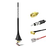 Eightwood DAB Antenne Autoantenne Splitter Verstärker SMB auf DIN-Anschluss Universal Dach DAB Antenne 5M 16.4ft Kabel für FM Radio DAB Autoradio Blaupunkt Pioneer Alpine MEHRWEG