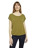 TOM TAILOR Damen 1025784 Jaquard T-Shirt, 26776-Gecko Green, XL