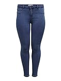 ONLY Carmakoma Damen Carthunder Push Up Reg Mbd Noos Skinny Jeans, Medium Blue Denim, 46 Gro e Gr en EU