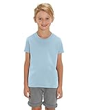Hochwertiges Kinder T-Shirt aus 100% Bio-Baumwolle für Mädchen und Jungen. Eignet sich hervorragend zum bedrucken. (z.B.: mit Transfer-folien/Textilfolien), Size:152/164, Color:Sky B