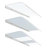 Refue Vordach für Haustür Transparent, Überdachung für Türdach Sonnenschutz, robust Haustürvordach, für Balkon, Fenster, Mähroboter, Klimaanlage (Color : Clear, Size : 40x120cm/15.7x47inch)