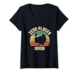 Damen Lustiges Thanksgiving Shirt Retro Türkei Zero Plucks Given T-Shirt mit V