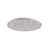 Leuchten Direkt LED, Deckenleuchte Silber, Sternenoptik, 480x40mm, 19W/1750lm,2700-5000K, FB 14673-55
