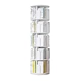 ZHJIUXING SF Drehbares Bücherregal, Um 360 ° Drehbares Bücherregal, bücherturm freistehend, Große Kapazität, Kleine Vitrine, Bücherregal, White, 46x46x160