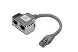 DIGITUS Professional CAT 5e Patchkabel-Adapter, geschirmt, 2x RJ45-Buchse zu 1x RJ45-Stecker, 0,19 m lang, G