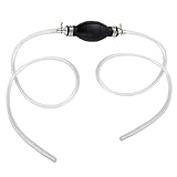 Locisne Wasser Flüssigkeits Förderpumpe,tragbare Auto-Kraftstoff-Förderpumpe Manuelle Hand-Siphon-Pumpe für Gas Benzin Benzinöl Diesel Flüssiges Aquarium Lösungsmittel mit insgesamt 2M S