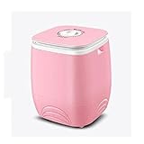 Hbao Elektrische Mini-Kleidung Waschmaschine Home Halbautomatische Kinderwaschmaschine 3kg Kleidung (Color : Pink, Size : As The Picture Shows)