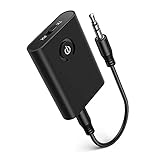 Bluetooth Adapter 2 in 1 Sender/Receiver Adapter Audio 5.0 Transmitter Empfänger mit 3,5mm Audio Kabel für Kopfhörer Auto TV PC Laptop Tablet HiFi Lautsprecher Radio MP3 /MP4