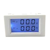 DC 0-200V 10A. Digital-Voltmeter-Ampereter. LCD Panel Volt AMP Meter Manometer weiß