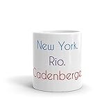 Cadenberge Becher | Tasse mit lustigem Spruch: New York. Rio. Cadenberg