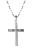 trendor Kreuz mit Herren-Halskette 925 Silber Kette Herren Kreuz-Anhänger, modische Geschenkidee, zeitloser Herrenschmuck 08480-60 60