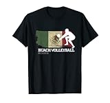 Beachvolleyball Mexiko Flagge Love Volleyball Spieler T-S
