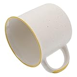 UPKOCH Keramik Tee Tassen Chinese Futea Tasse Kaffee Becher für Cappuccino Keramik Sake Tassen 360Ml Gelb