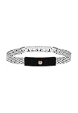 BREIL Edelstahl Herren Armband - Edelstahlarmband mit Schwarzer Edelstahlplatte und Goldeinsatz TJ2739