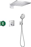 hansgrohe Duschset Raindance E 300 Unterputz (6 in 1), Duschsystem mit Kopfbrause, Duschthermostat, Duschkopf, Duschschlauch inkl. Grundkörper und Halterungen, C