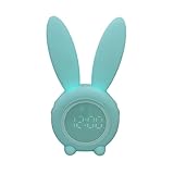 Kinder Lichtwecker Hase Cute Rabbit Alarm Clock Wake Up Light Kreative Lampe Silent Night Light, Schlummerfunktion, 6 laute Geräusche, zeitgesteuertes Nachtlicht (Green)