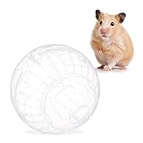 Relaxdays, Kunststof Hamsterball, Laufkugel für Hamster & Mäuse, Bewegung, Nagerspielzeug zum Laufen, Kunststoff, 14cm, transparent, 1 Stück (1er Pack)