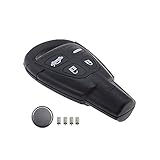 Create idea Schlüssel Gehäuse Fernbedienung DIY Reparatursatz für Schlüsselanhänger Kompatibel mit SAAB 9-3 9-5 Fernschlüssel 4 Tasten (ungeschnittene Klinge)